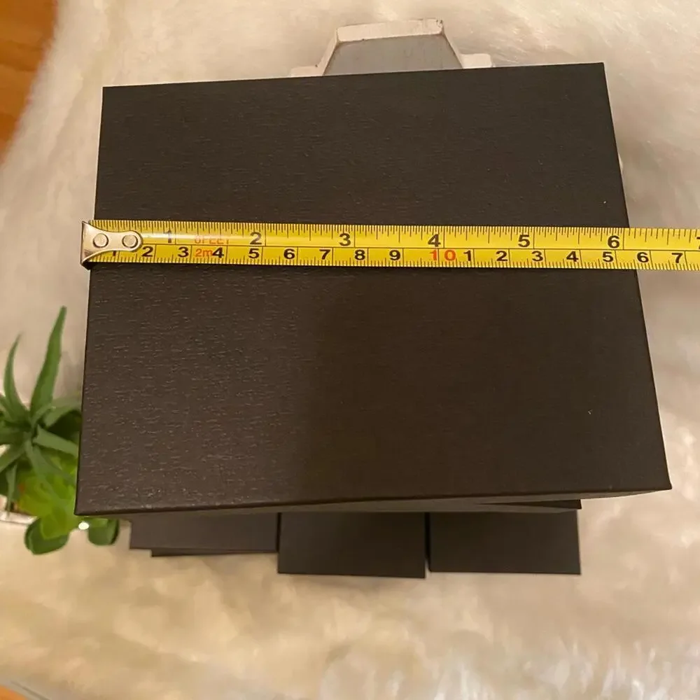 Set of Black Decorative Storage Boxes